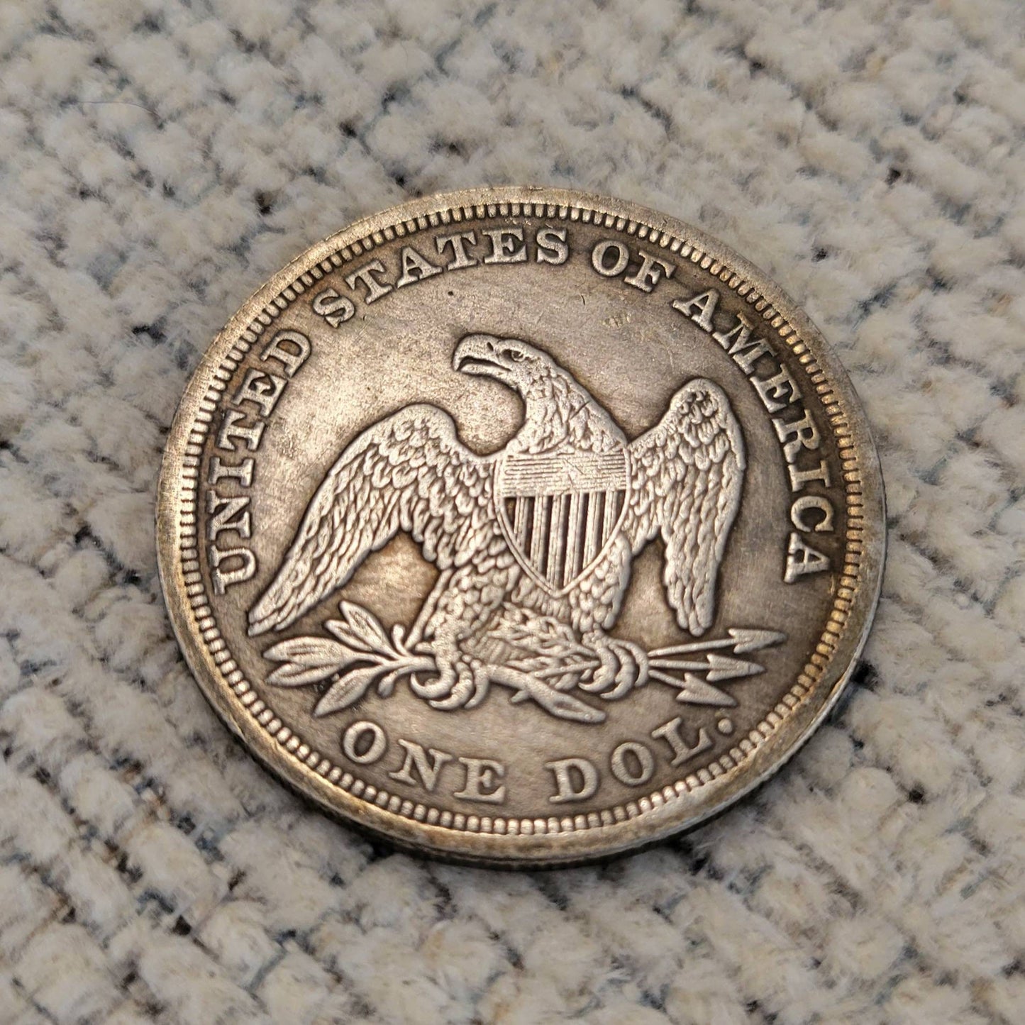 1842 P Seated Liberty Dollar Commemorative Coin Silver Morgan Collectable