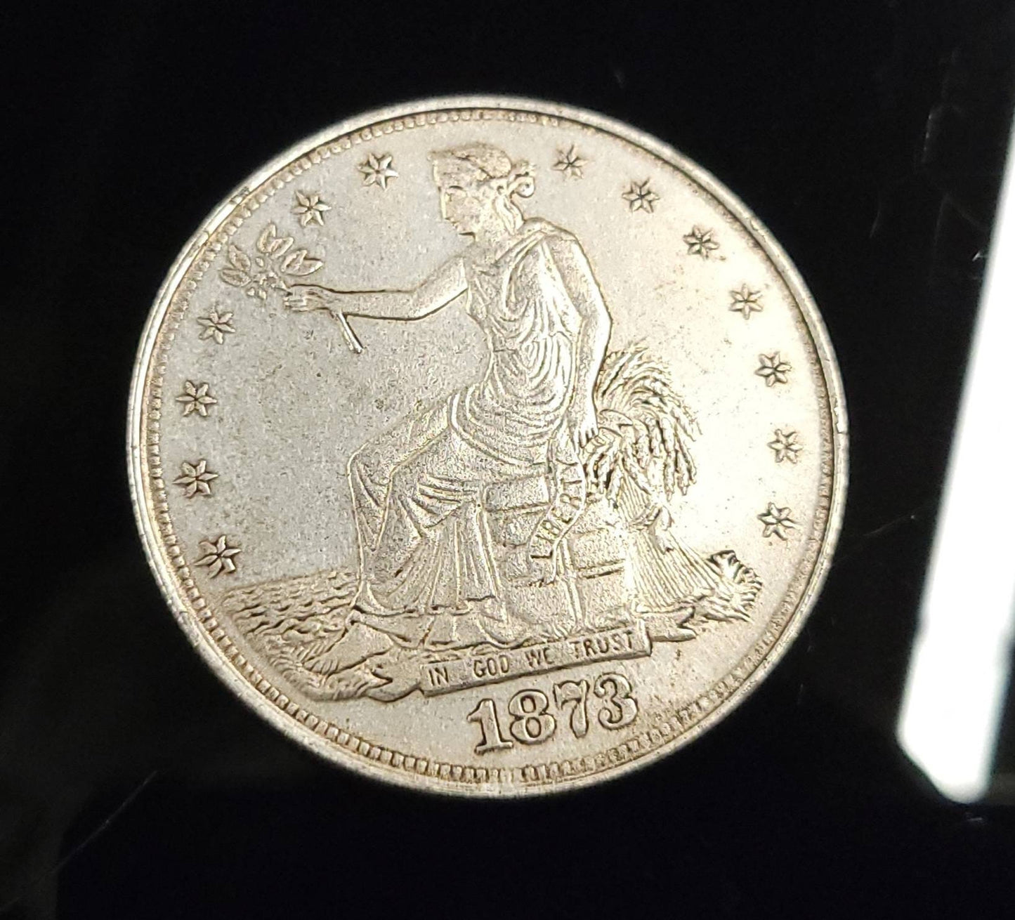 Trade Silver Dollar 1873 P RARE Official United States Commemorative Coin