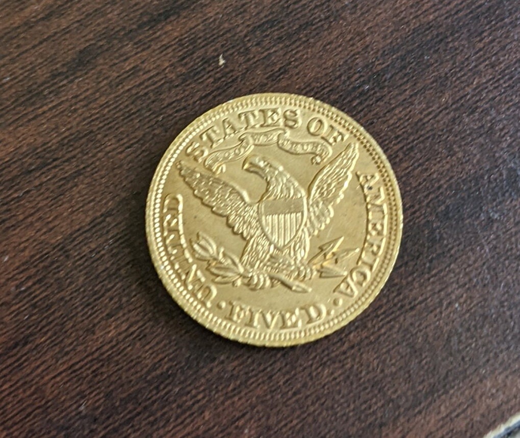 1880 P Liberty Head 5 Dollar Commemorative Coin Gold Morgan