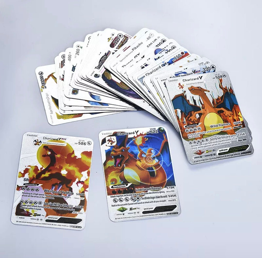 Pokemon Gold Silver 54 Card Starter Pack Shiny Charizard Plastic Deck