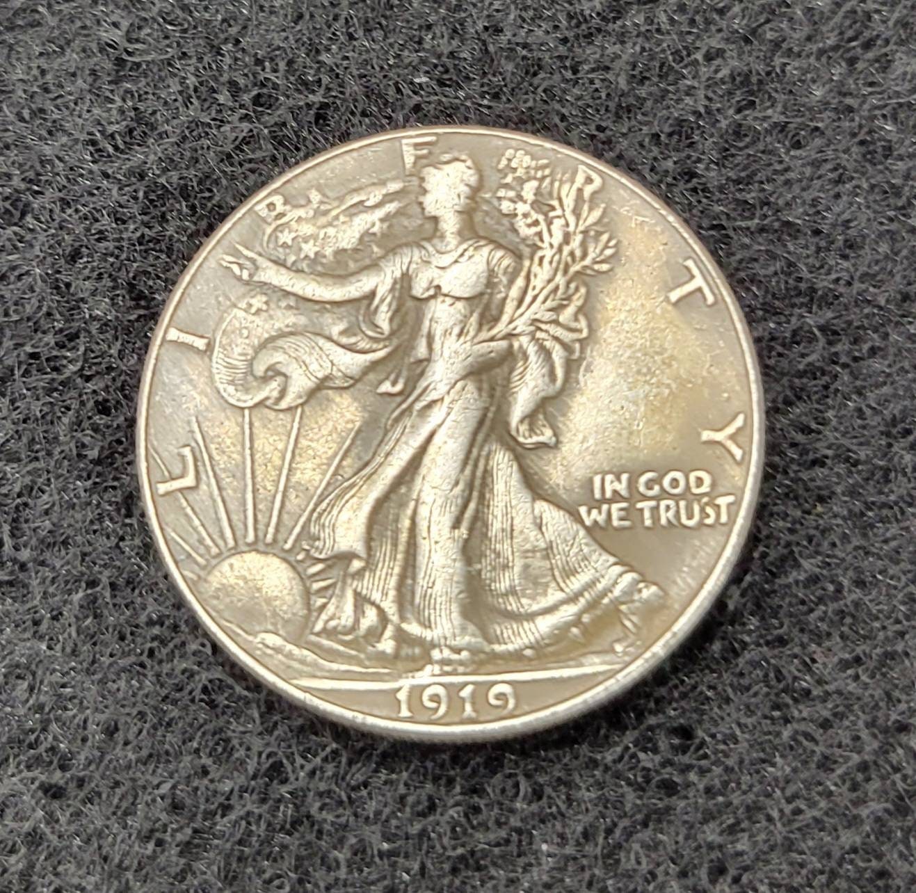 1919 D Walking Liberty Half Dollar Rare Key Date Coin Collectors