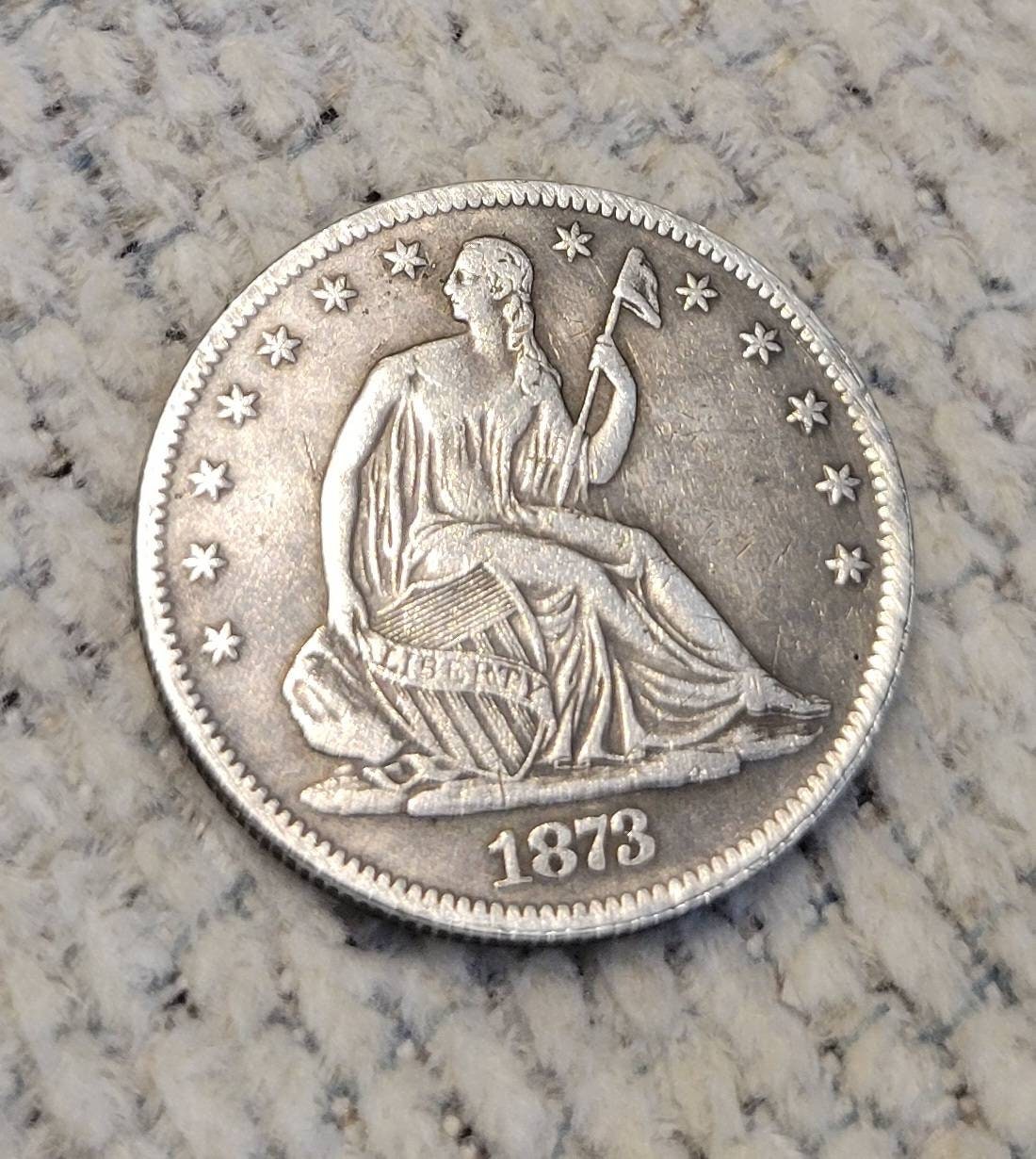 1873 CC Seated Half Dollar Commemorative Coin Morgan Silver Dollar Liberty