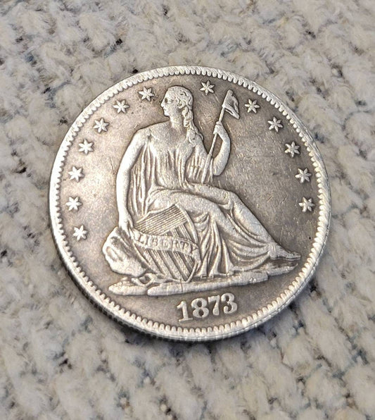 1873 CC Seated Half Dollar Commemorative Coin Morgan Silver Dollar Liberty