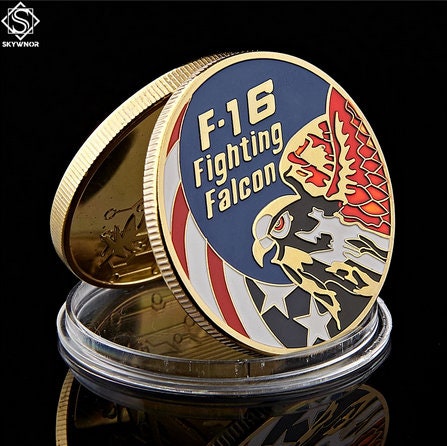 USA Military Challenge Coin Air Force F-16 Fighting Falcon