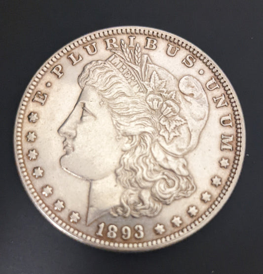 Morgan Silver Dollar 1893 CC Carson City Liberty American US United States Commemorative Coin