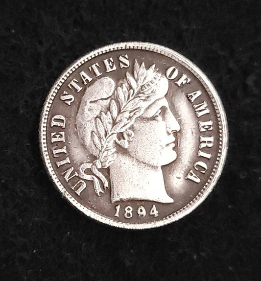 Barber Head Dime 1894 S Key Date Commemorative Coin