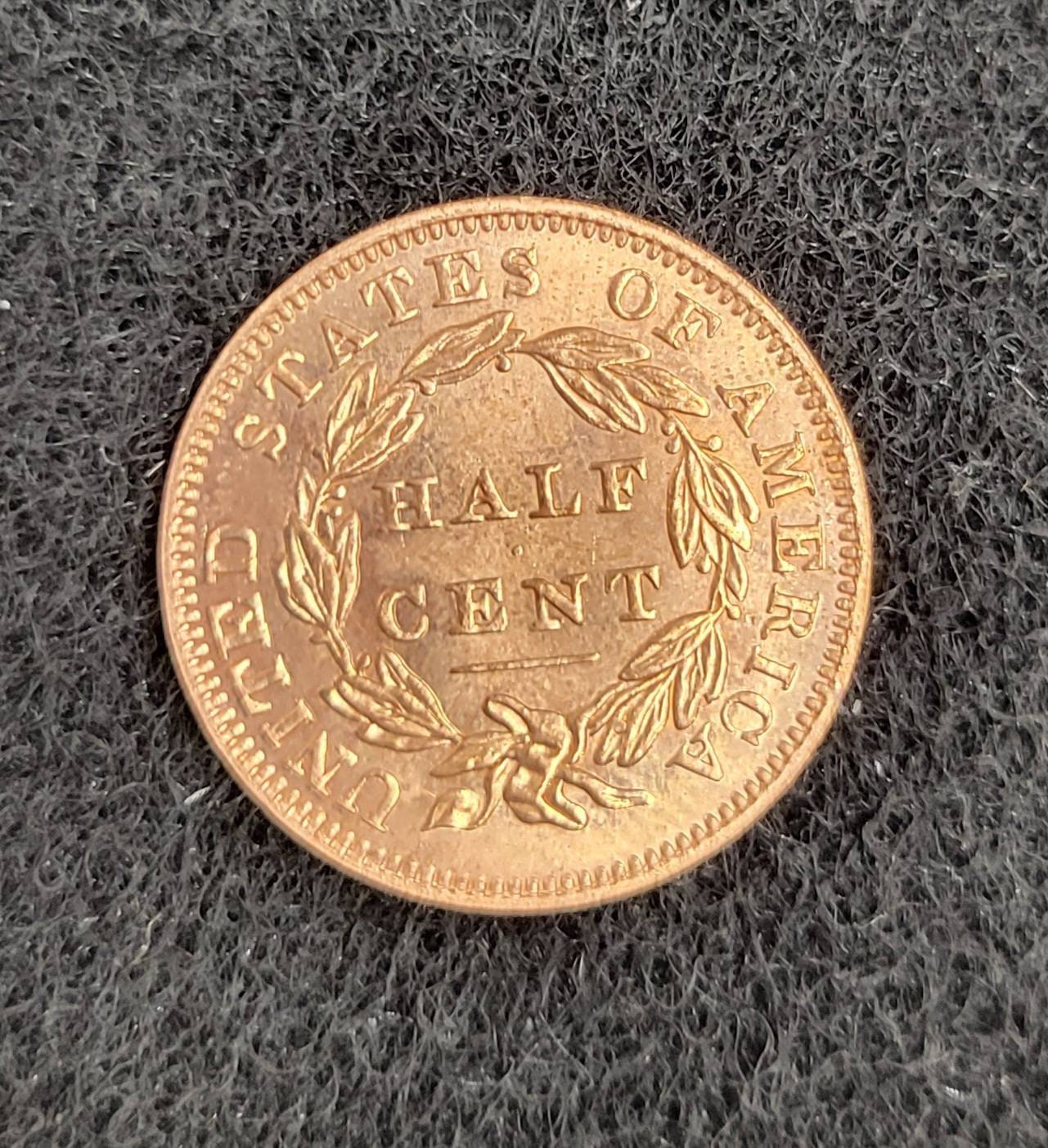 1833 P Classic Head Half Cent Penny Commemorative Coin