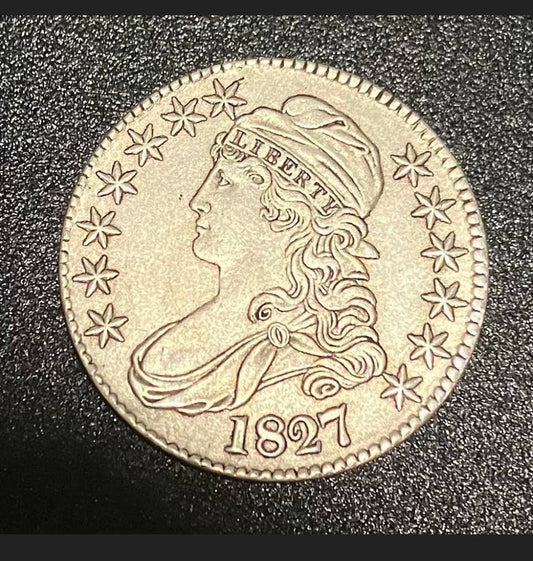 Capped Bust Half Dollar 1827 United States Commemorative Coin Morgan