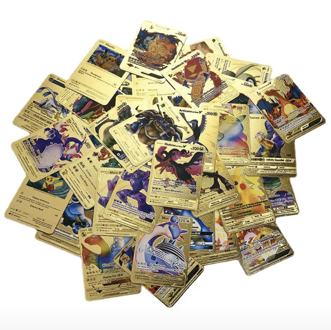 Pokemon Gold 55 Card Starter Pack Shiny Charizard Plastic Deck